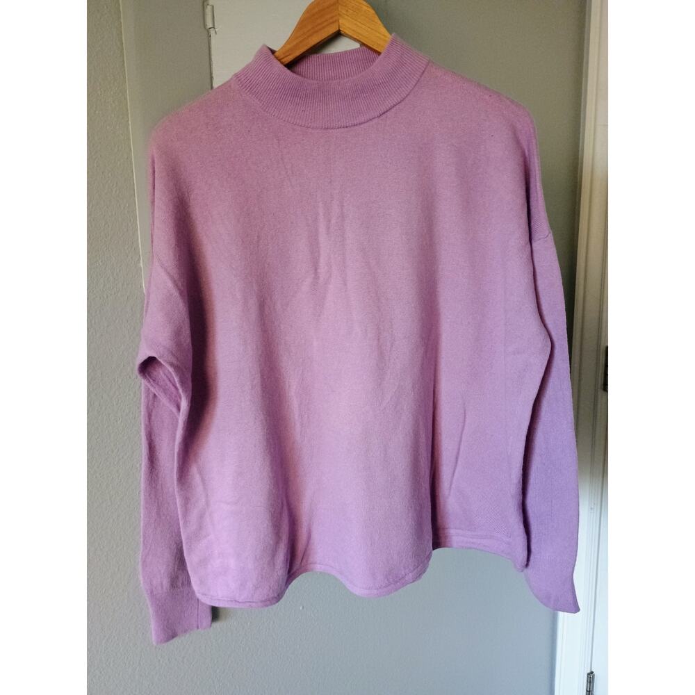 Madewell Ashbury Mockneck alpaca wool cozy minimalist lavender quiet Luxury XL